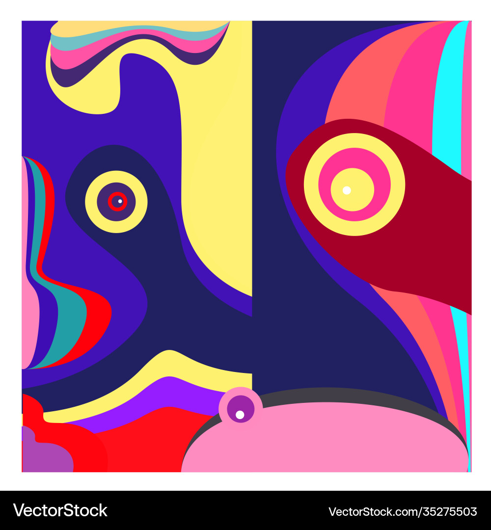 Colorful geometric and curve background pattern Vector Image
