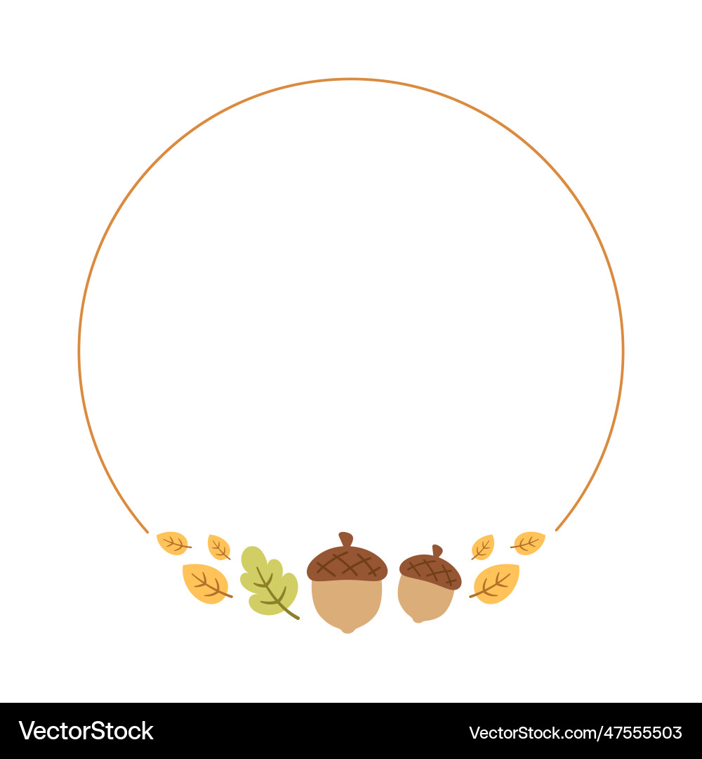 Cute round spring frame border template can Vector Image
