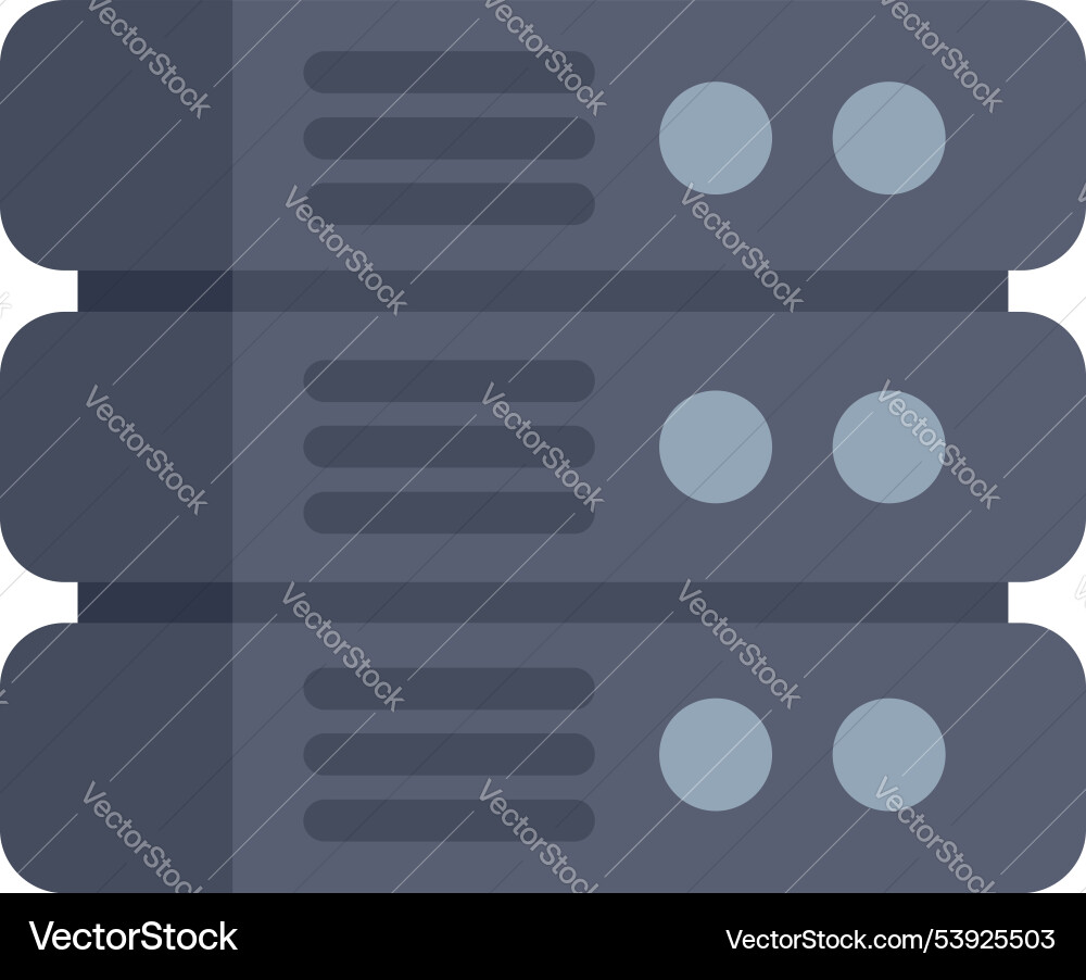 Database server icon showing data storage system Vector Image