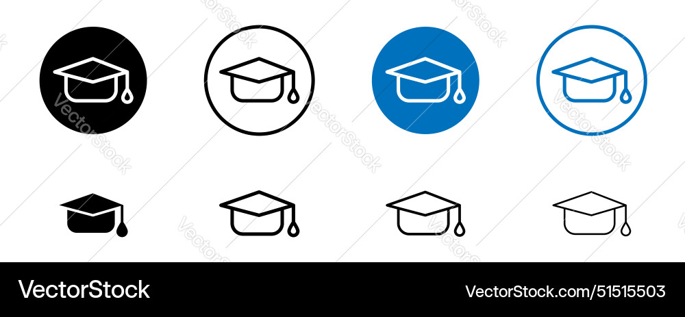 Graduation cap icon Royalty Free Vector Image - VectorStock