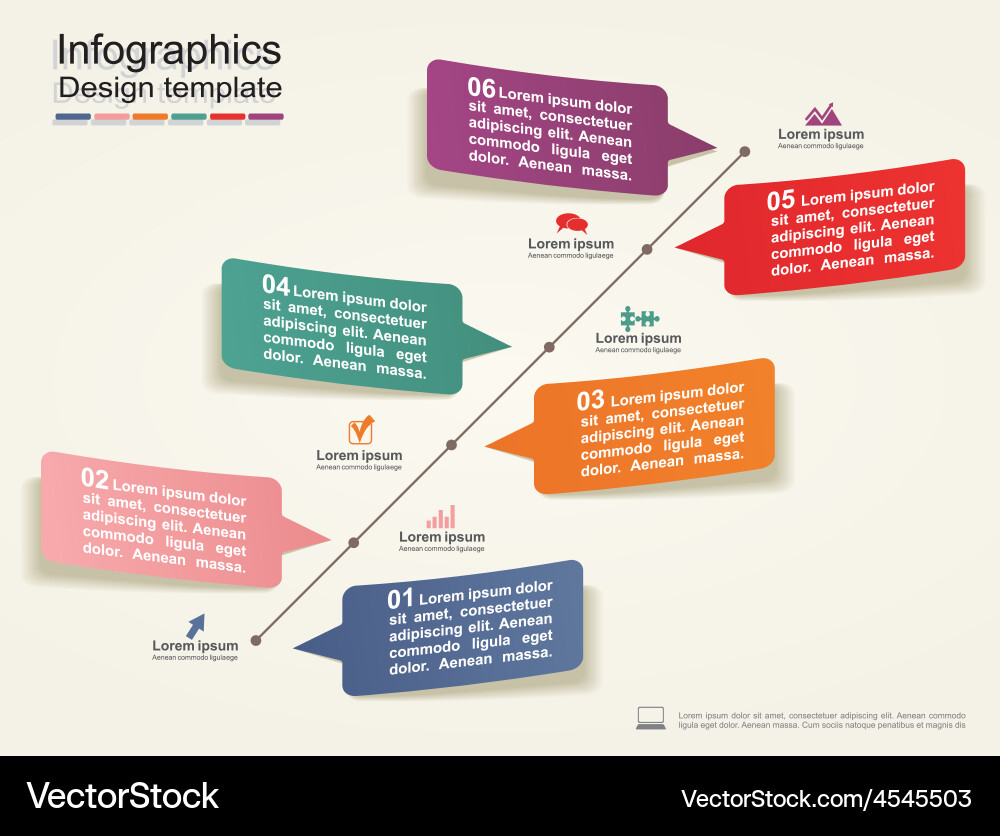 Infographic design template with elements vector image
