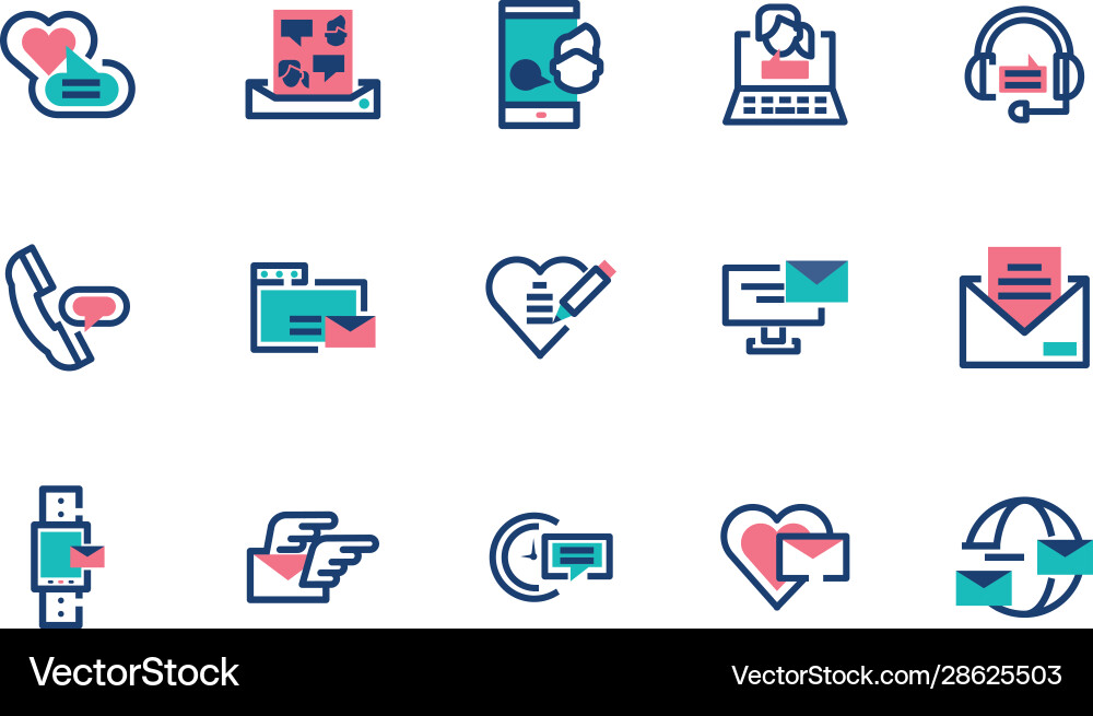 Isolated messages icon set design Vector Image