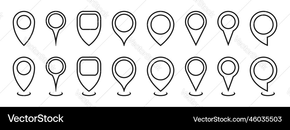 Navigation Pointer Icons vector image