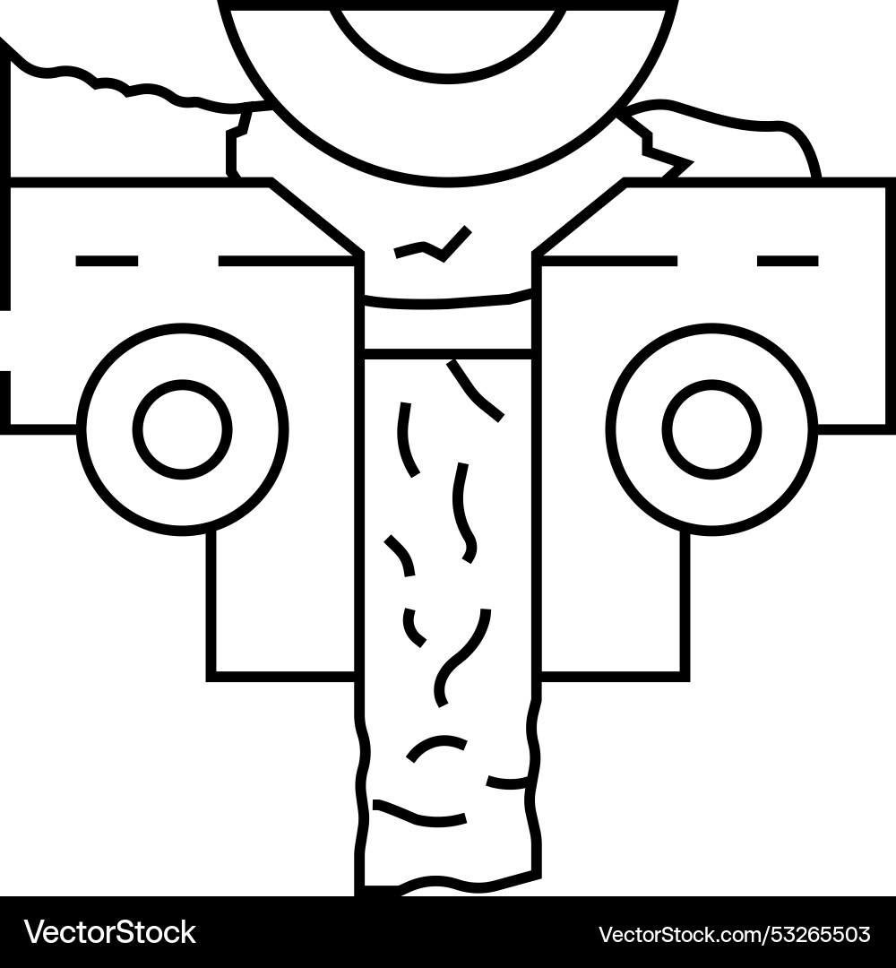 Pressing wood pellets line icon Royalty Free Vector Image