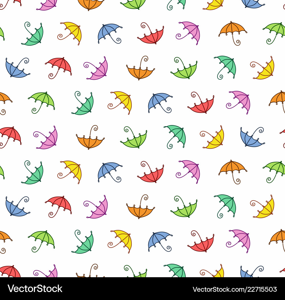 Seamless background with umbrellas Vector Image