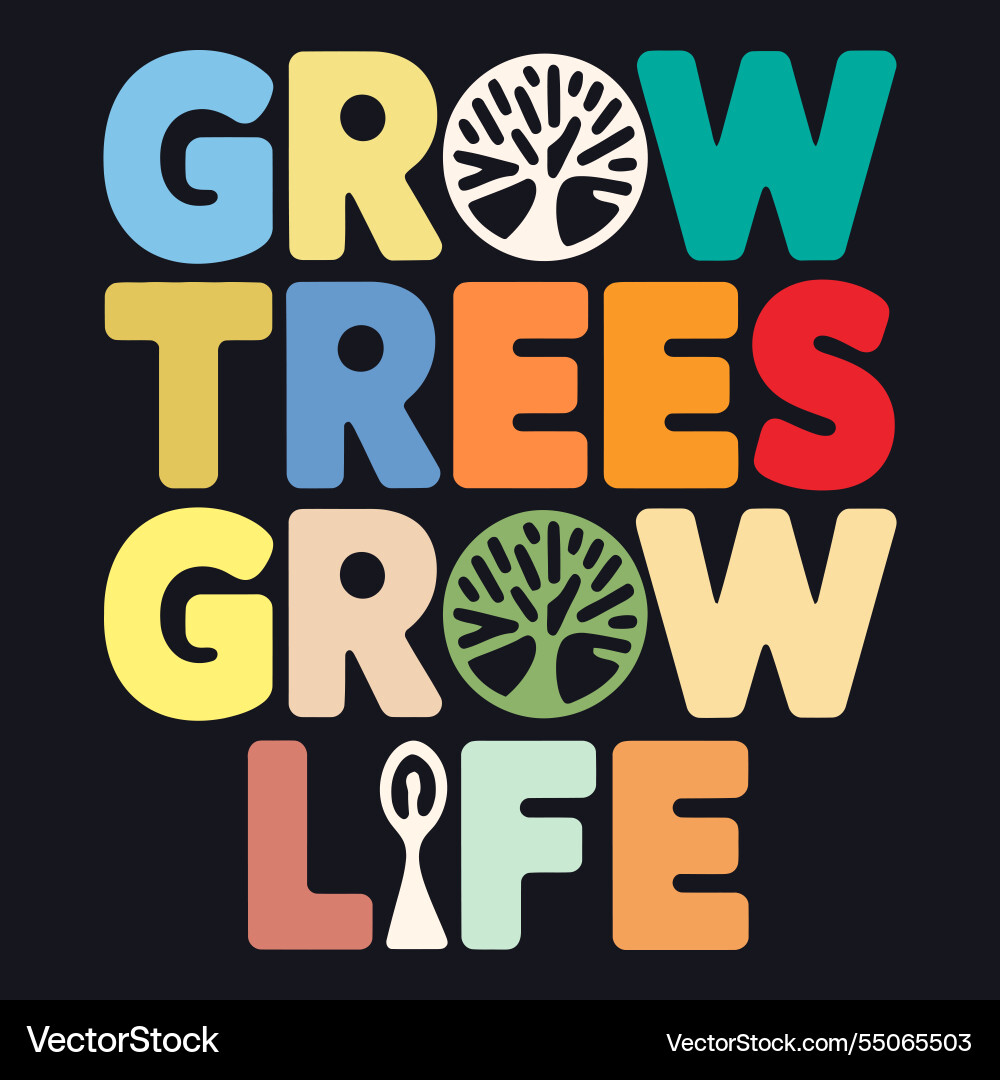 Trees are the solution reforestation is key Trees are the solution reforestation is key Vector Image