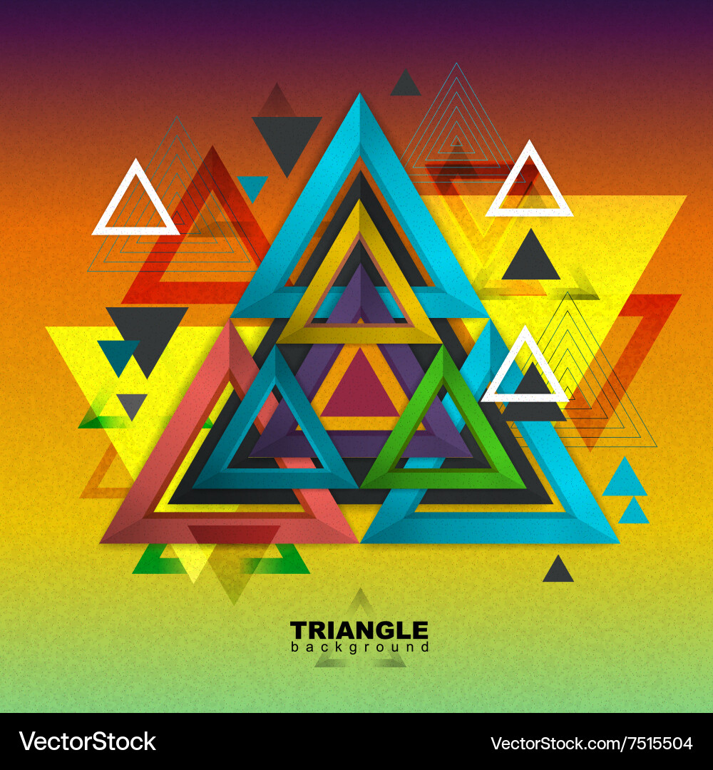 Abstract hipster polygon triangle background vector image
