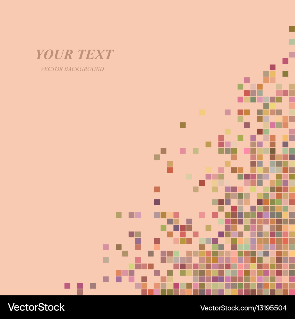 Abstract pixel square pattern background design Vector Image