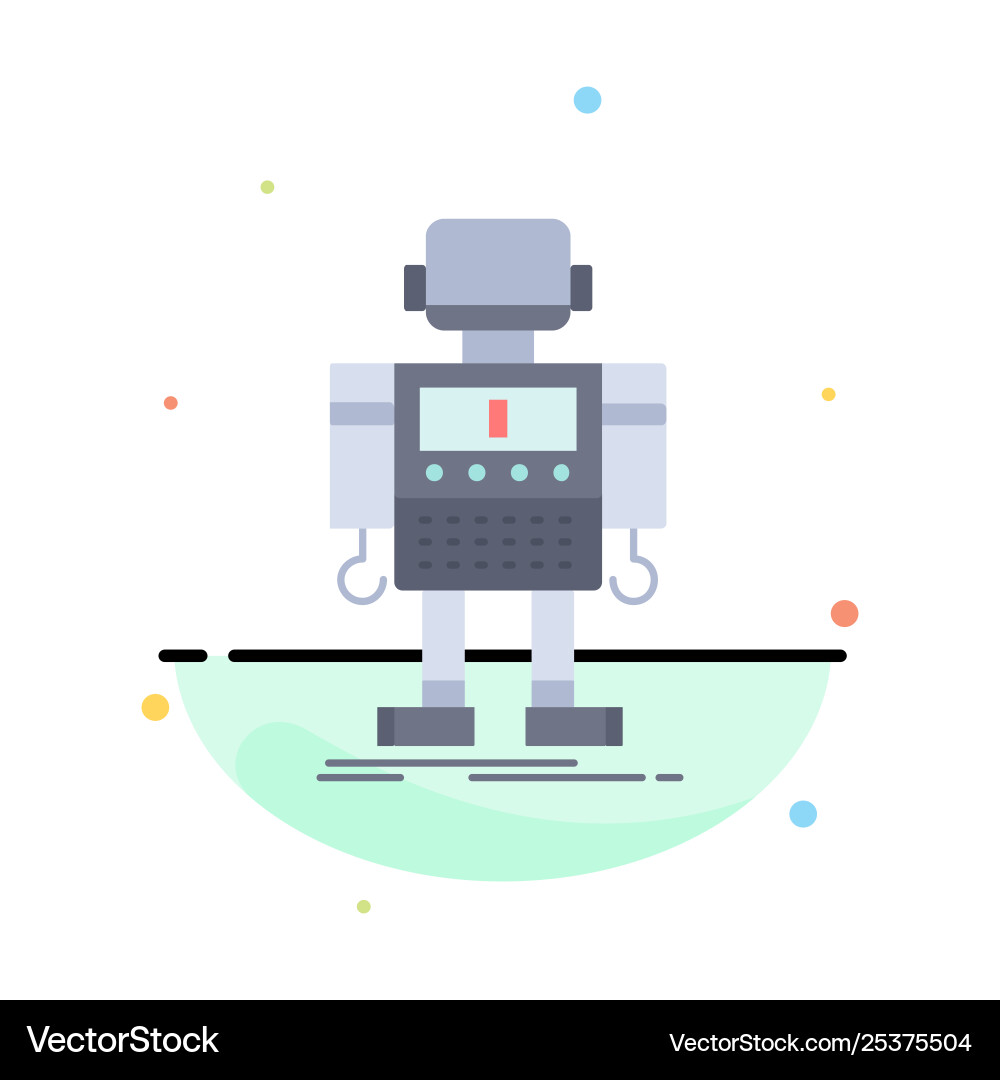 Autonomous machine robot robotic technology flat Vector Image