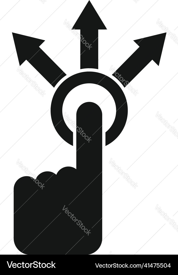 Click solution icon simple success man Click solution icon simple success man vector image