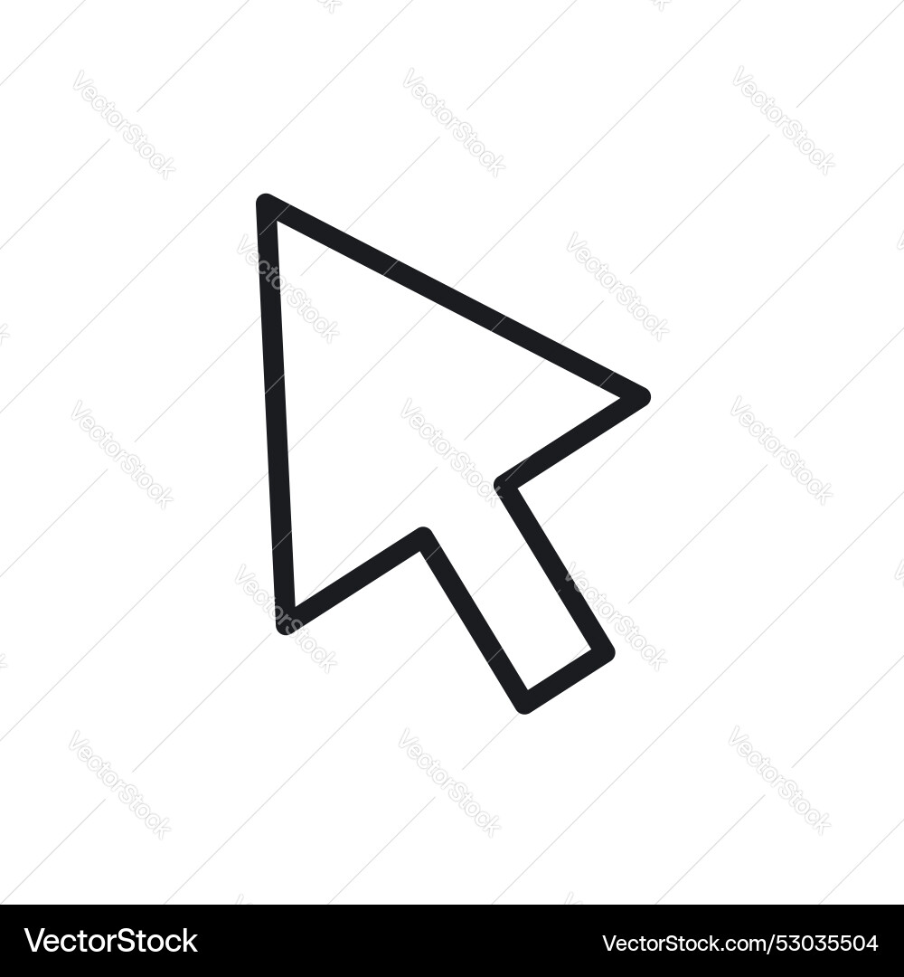Cursor icon set click arrow symbol web mouse Cursor icon set click arrow symbol web mouse vector image
