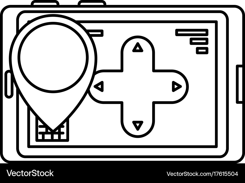 Drone remote control digital with pointer location Vector Image