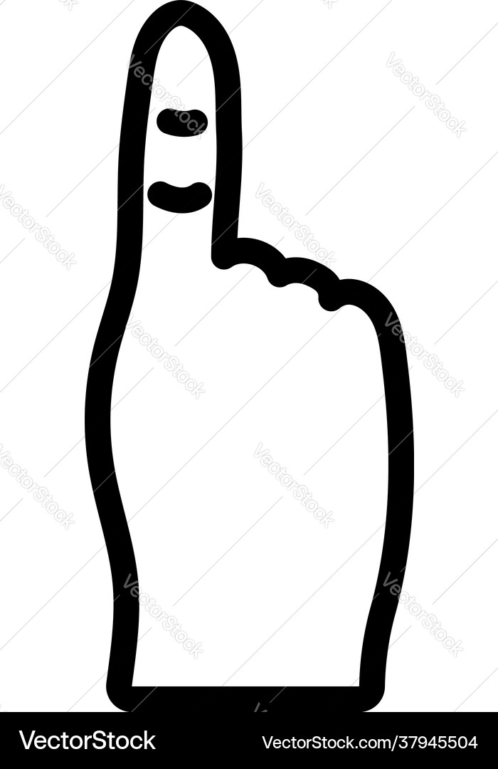 Fans foam finger icon vector image