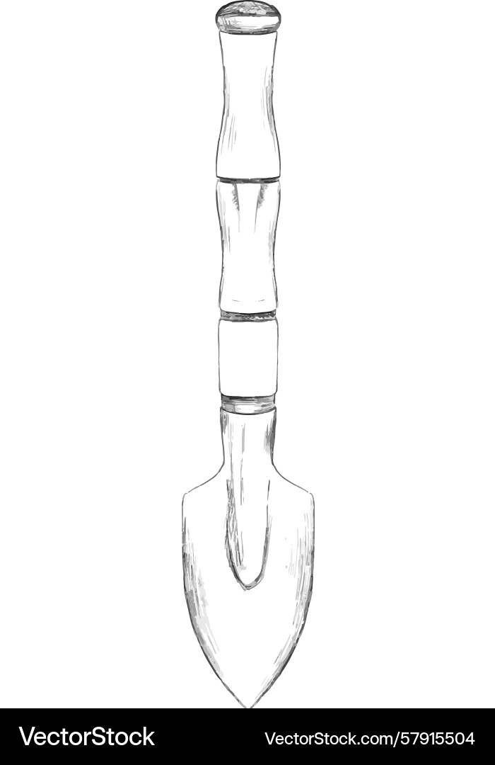 Garden trowel tool designed specifically for both Garden trowel tool designed specifically for both Vector Image