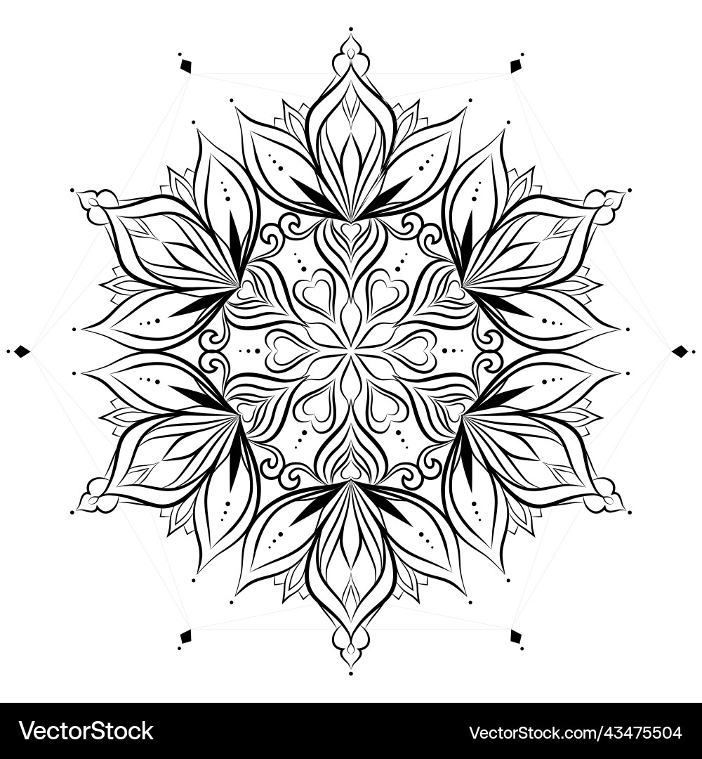 Gradient color mandala pattern Gradient color mandala pattern Vector Image