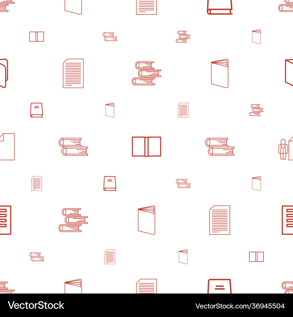Reading icons pattern seamless white background vector image