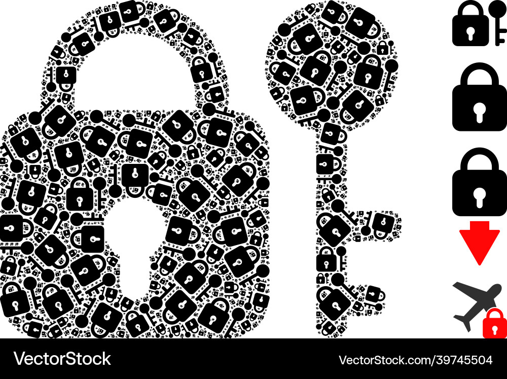Secrecy icon recursive mosaic Secrecy icon recursive mosaic Vector Image