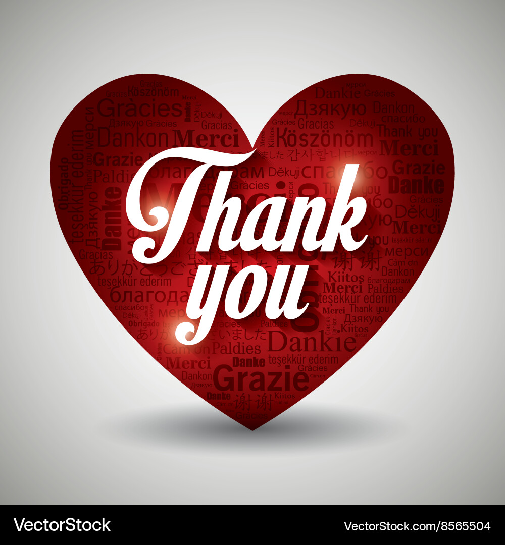 Thanks in different languages design Vector Image