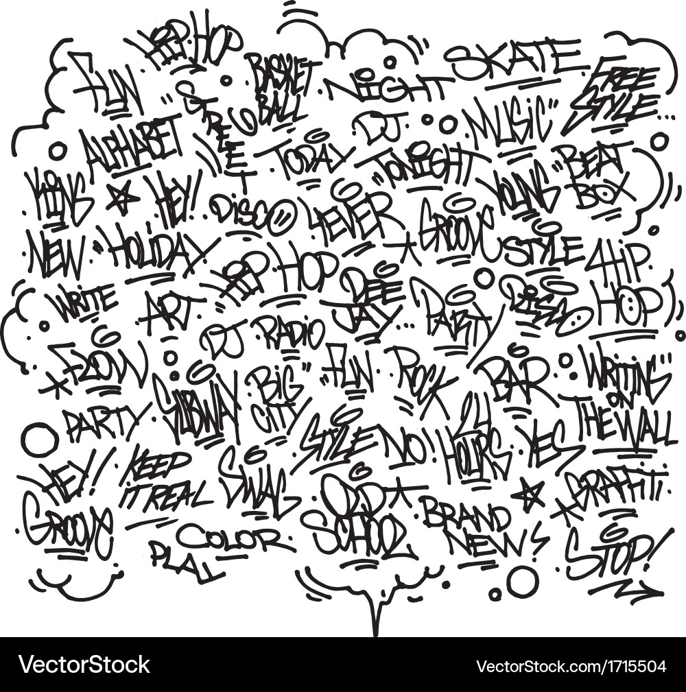 Urban Graffiti Art Tags Vector Image