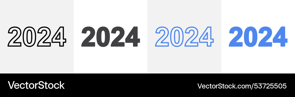 2024 icon set use for web vector image