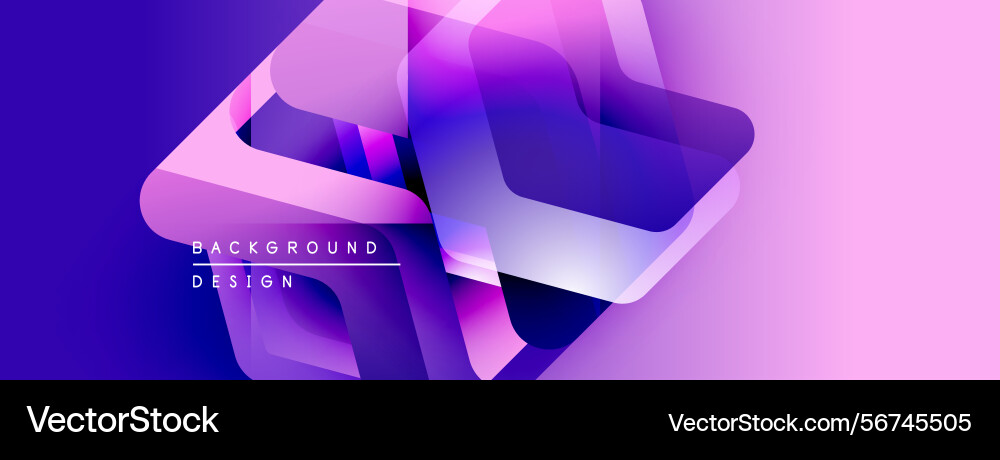Abstract geometric shapes overlap creating Vector Image