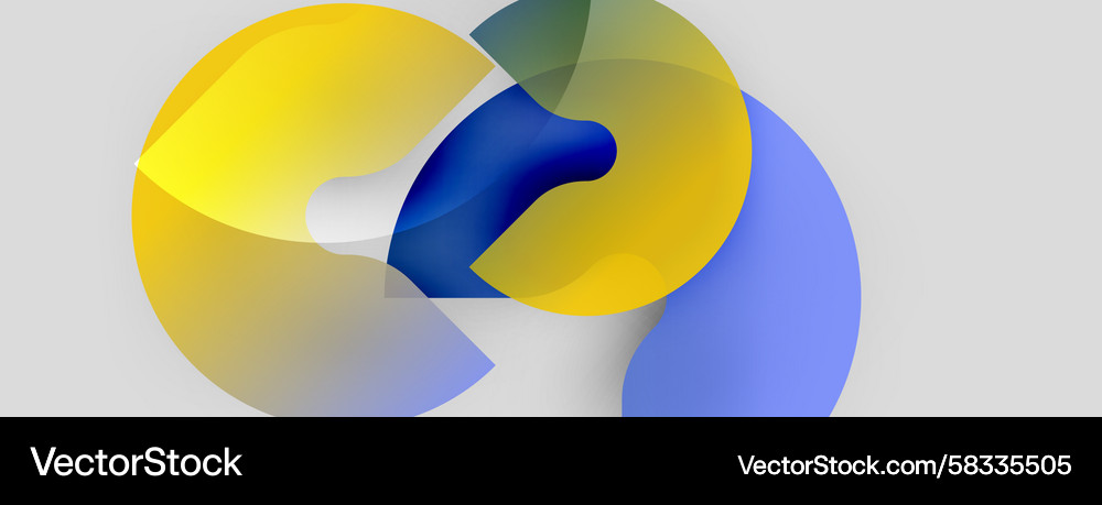 Abstract shapes overlap creating dynamic Vector Image