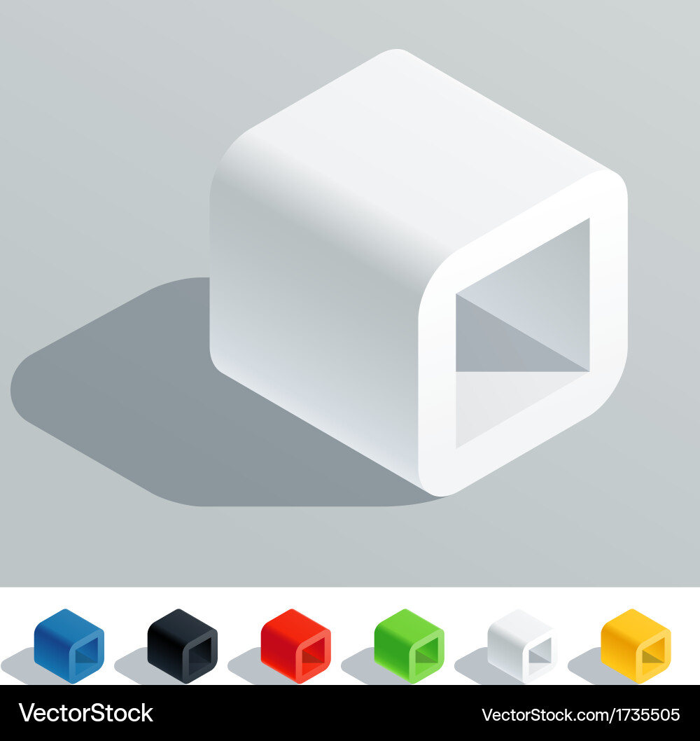 Cube styled monospace characters vector image