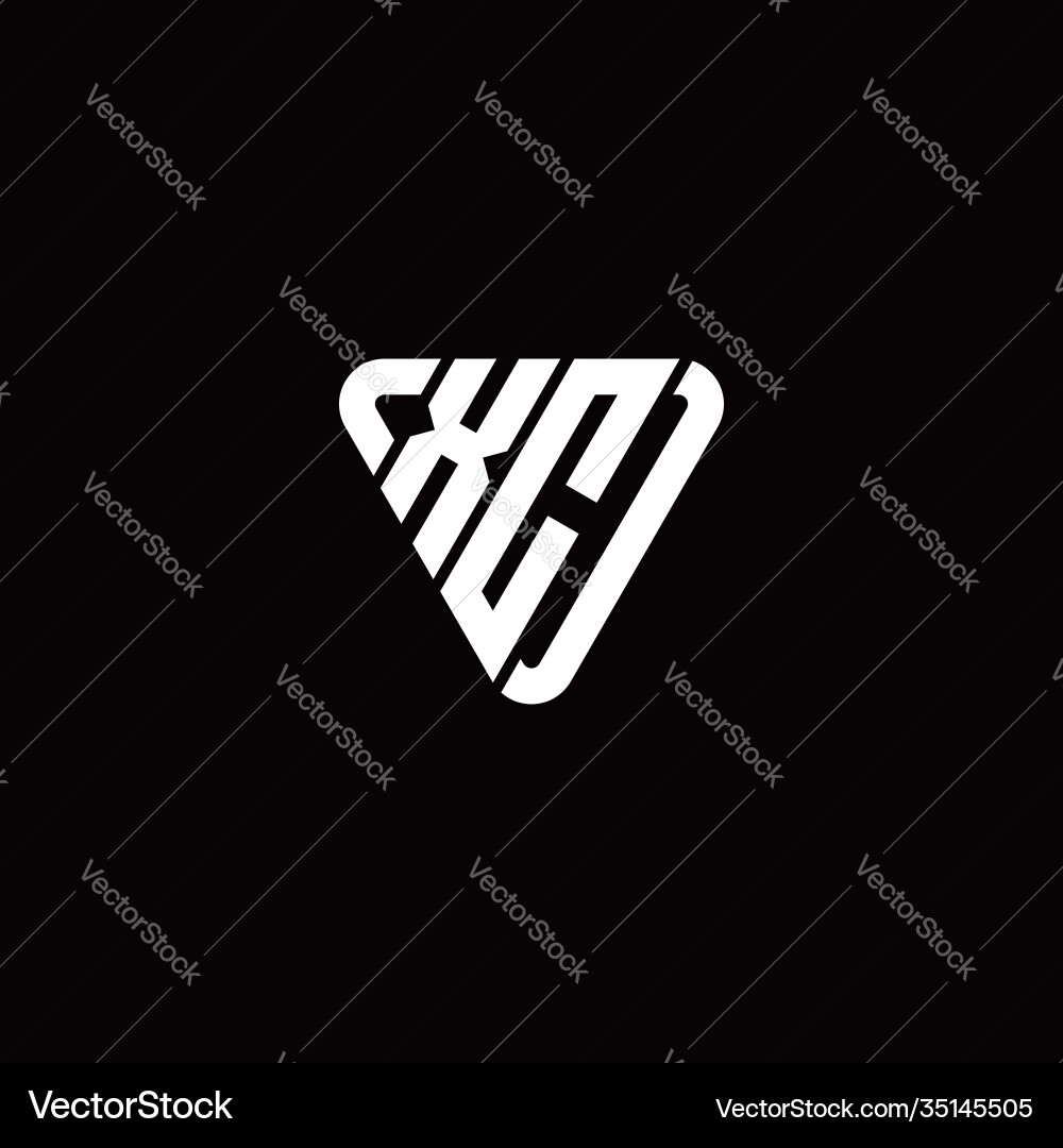 Initial letter x c linked triangle design logo Initial letter x c linked triangle design logo Vector Image