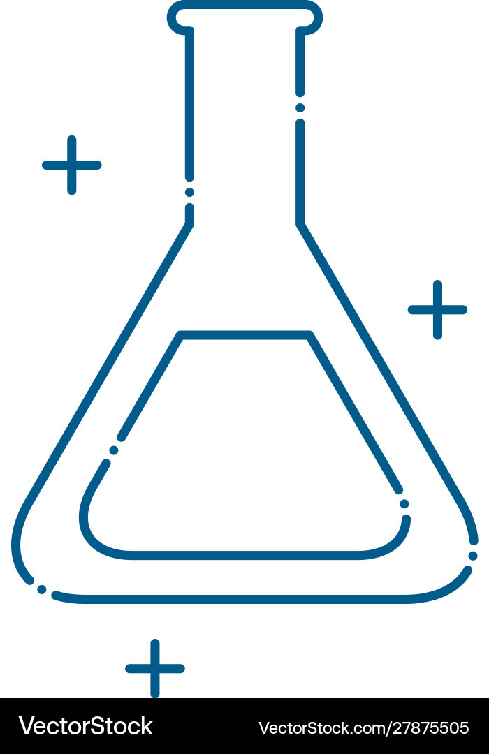 Isolated laboratory flask icon line design Vector Image