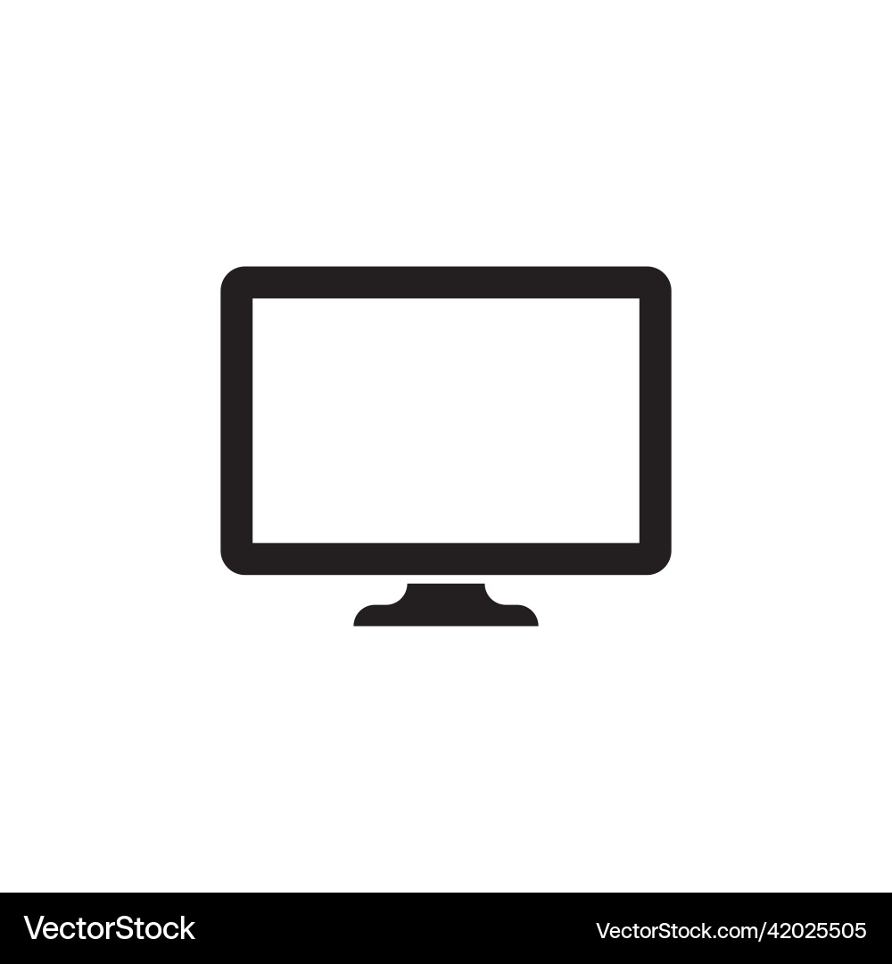 Monitor computer icon Monitor computer icon Vector Image