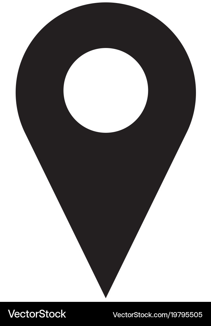 Pin pointer isolated icon Vector Image