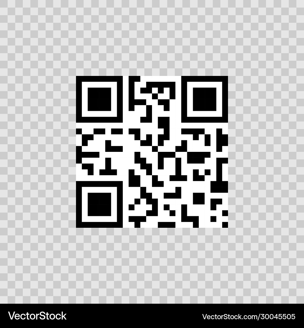 Qr code icon on template background Vector Image