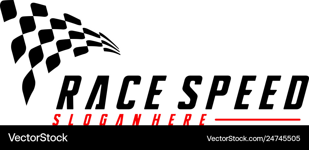 Race flag design concepts icon speed simple Vector Image