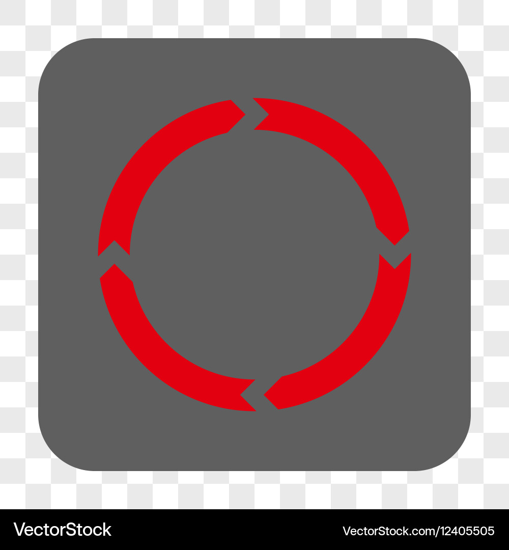 Rotation rounded square button Vector Image