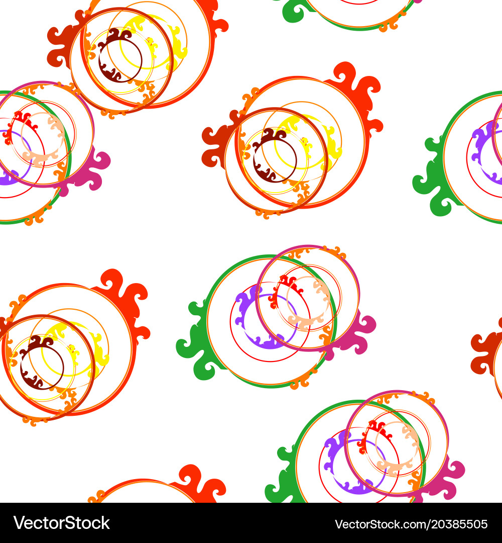 Seamless tileable pattern with abstract circles Vector Image
