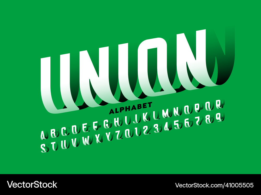 Stylized font design alphabet letters and numbers Stylized font design alphabet letters and numbers vector image
