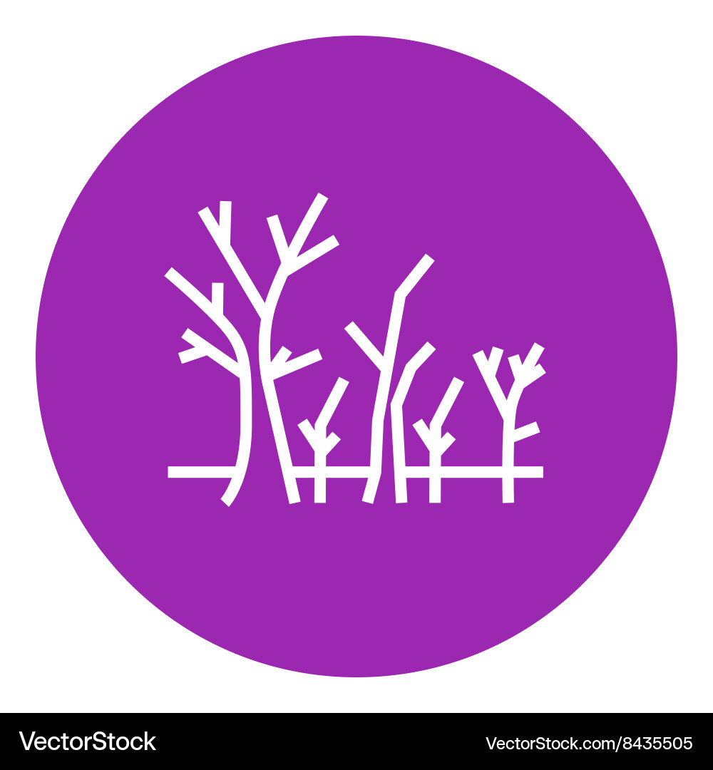 Tree with bare branches line icon Vector Image
