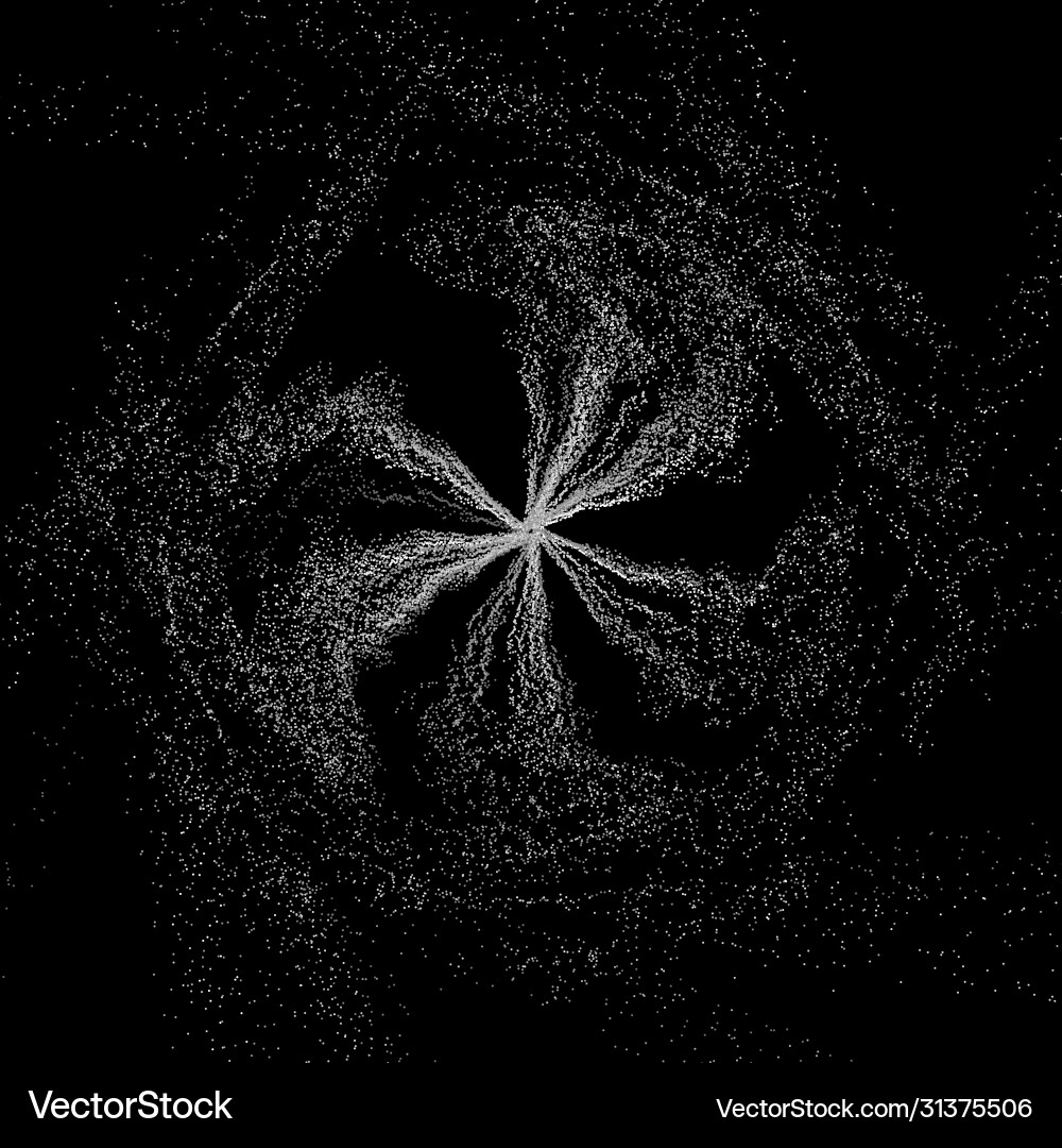 Abstract space composition with particles vector image