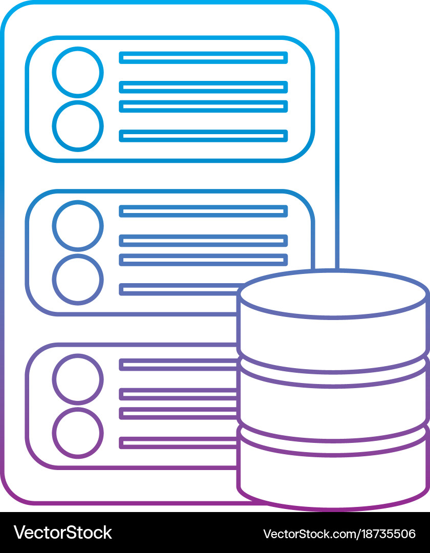 Data base center server hosting network icon Vector Image