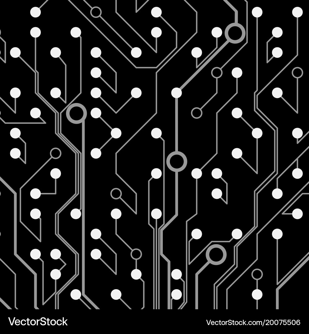 Electronic Circuit Pattern Vector Image