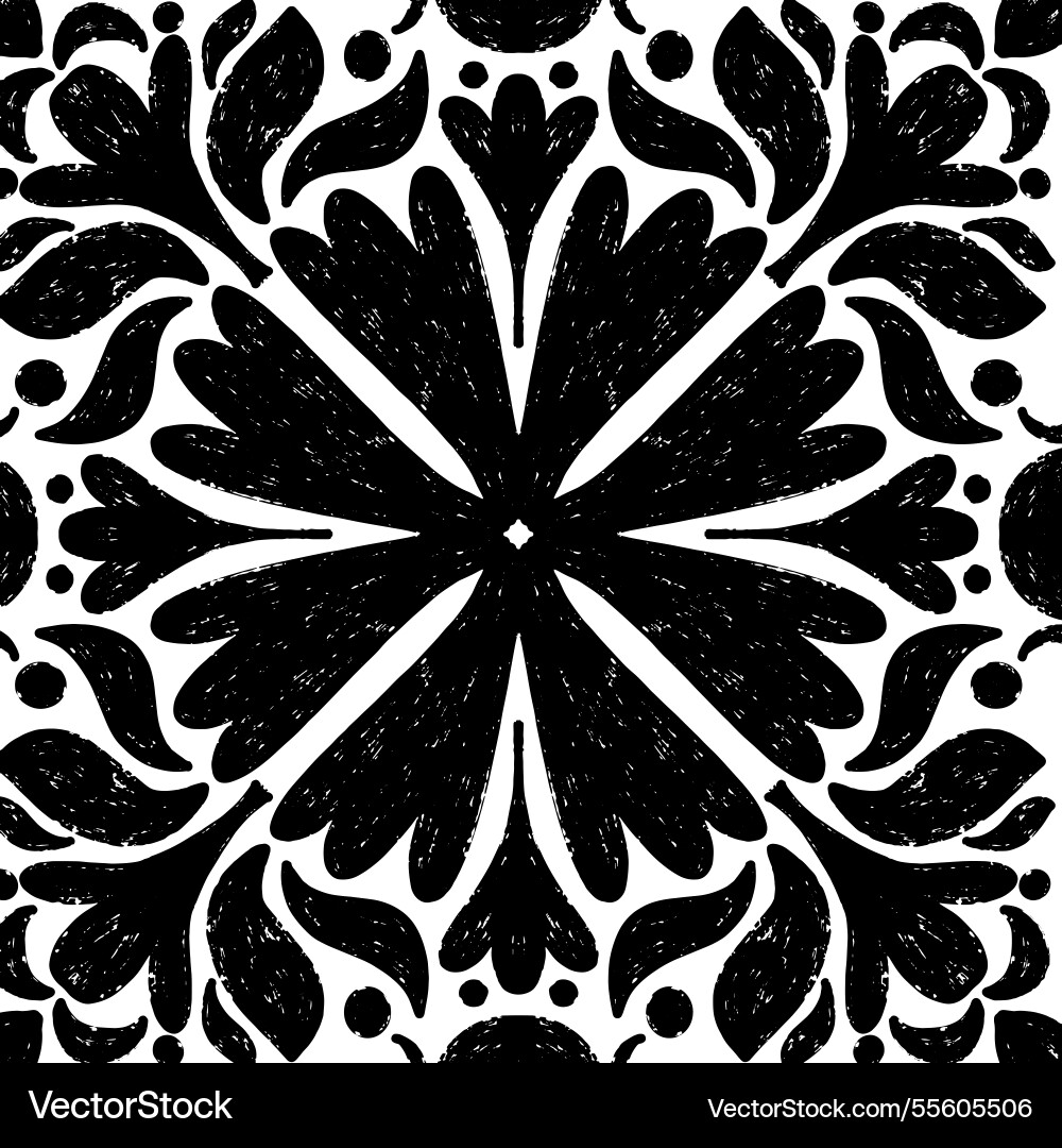 Intricate black pattern with symmetrical Intricate black pattern with symmetrical Vector Image