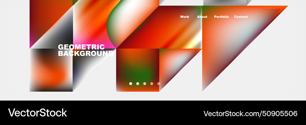 Minimal geometric web site page template design Vector Image
