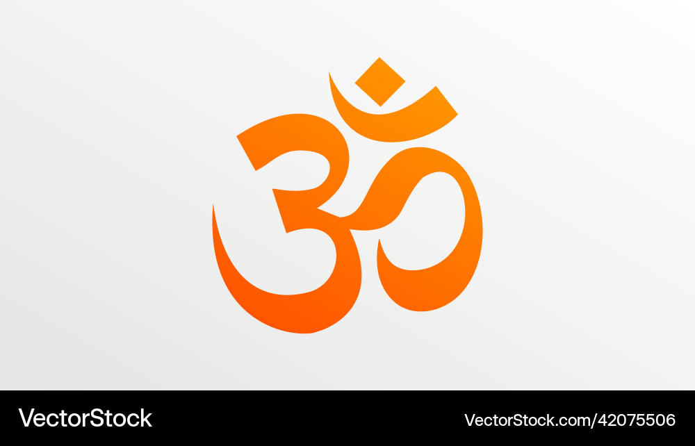 Om or aum sacred hindu sign symbol Om or aum sacred hindu sign symbol vector image