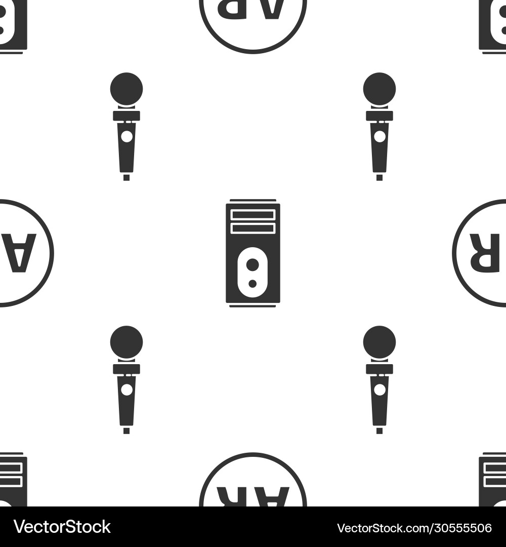 Set ar augmented reality computer and joystick Vector Image