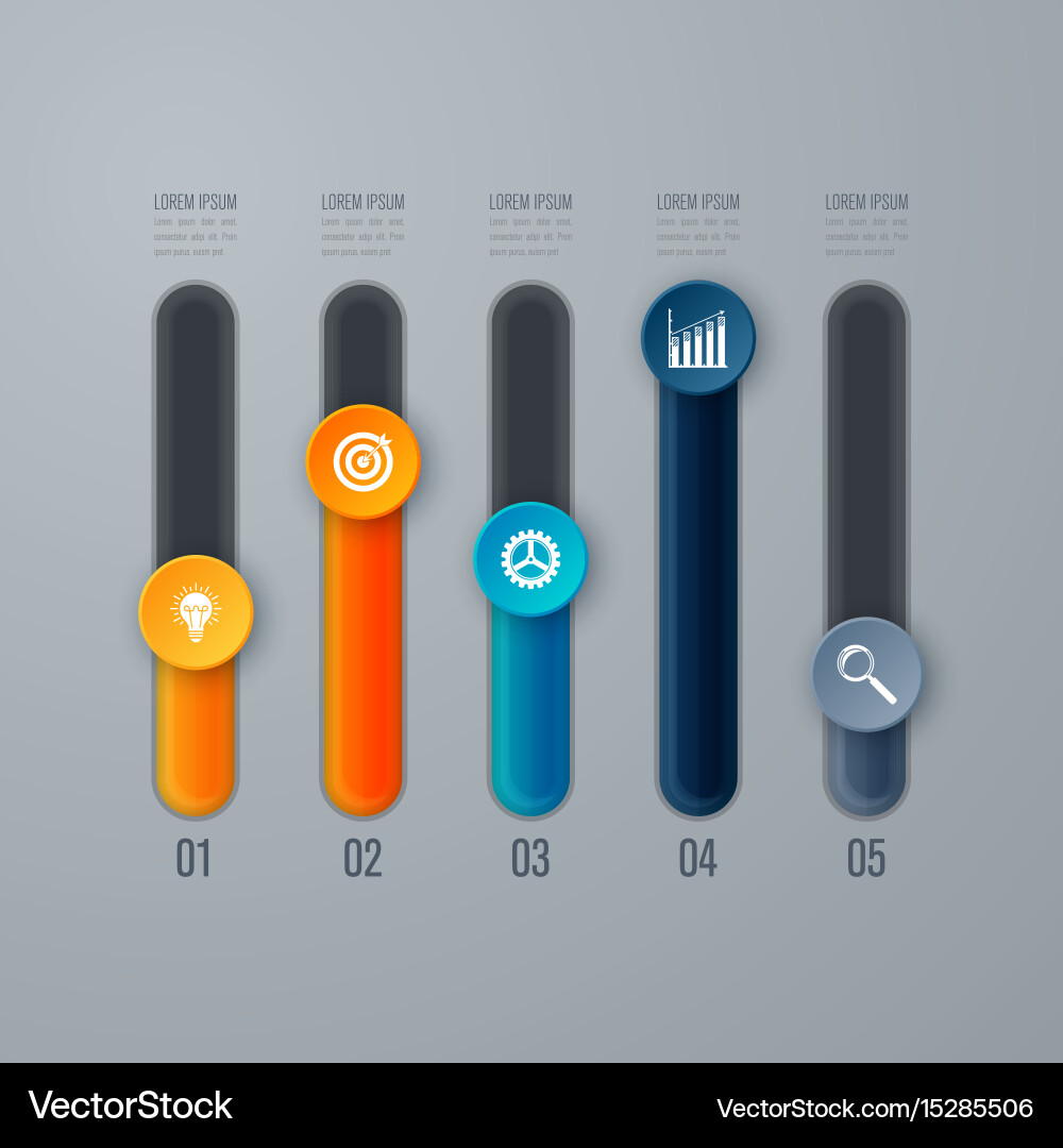 Template for cycle diagram graph presentation Vector Image