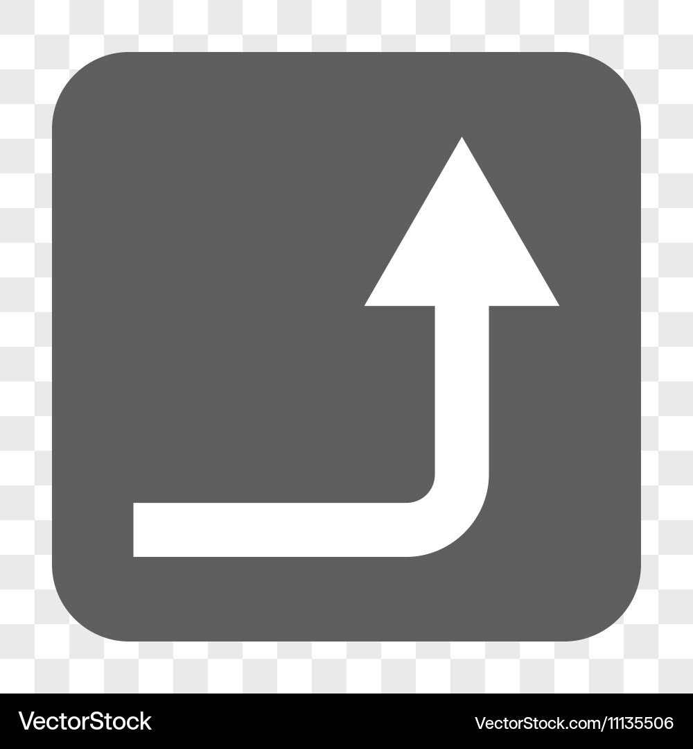 Turn forward rounded square button Vector Image