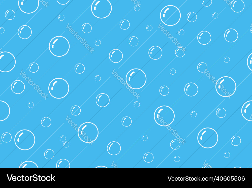 Water Bubble Pattern - Blue vector image