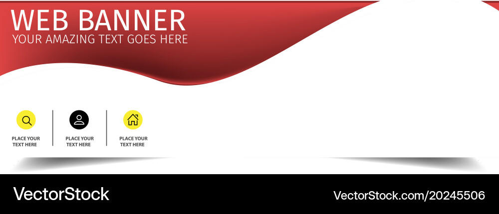 Web banner abstract red background image vector image