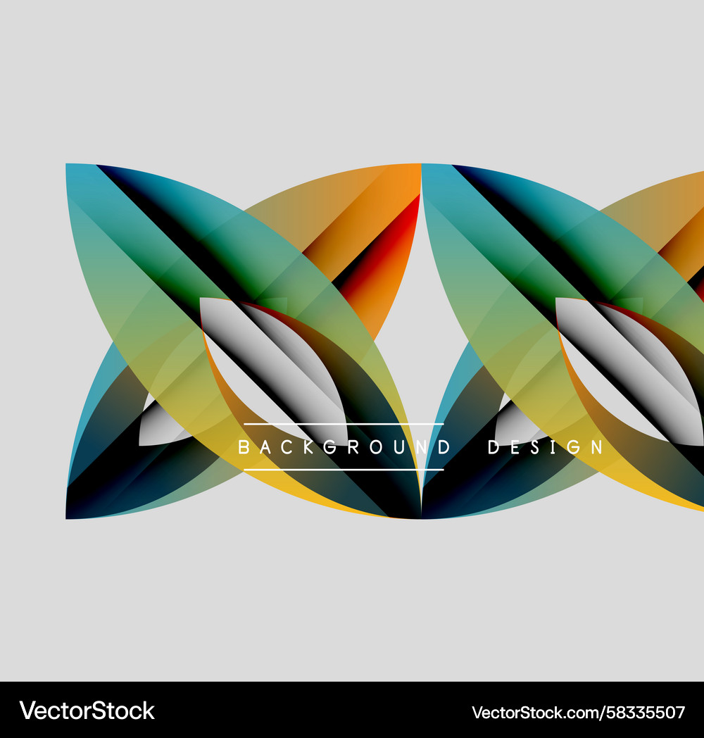 Abstract geometric shapes overlap creating Vector Image