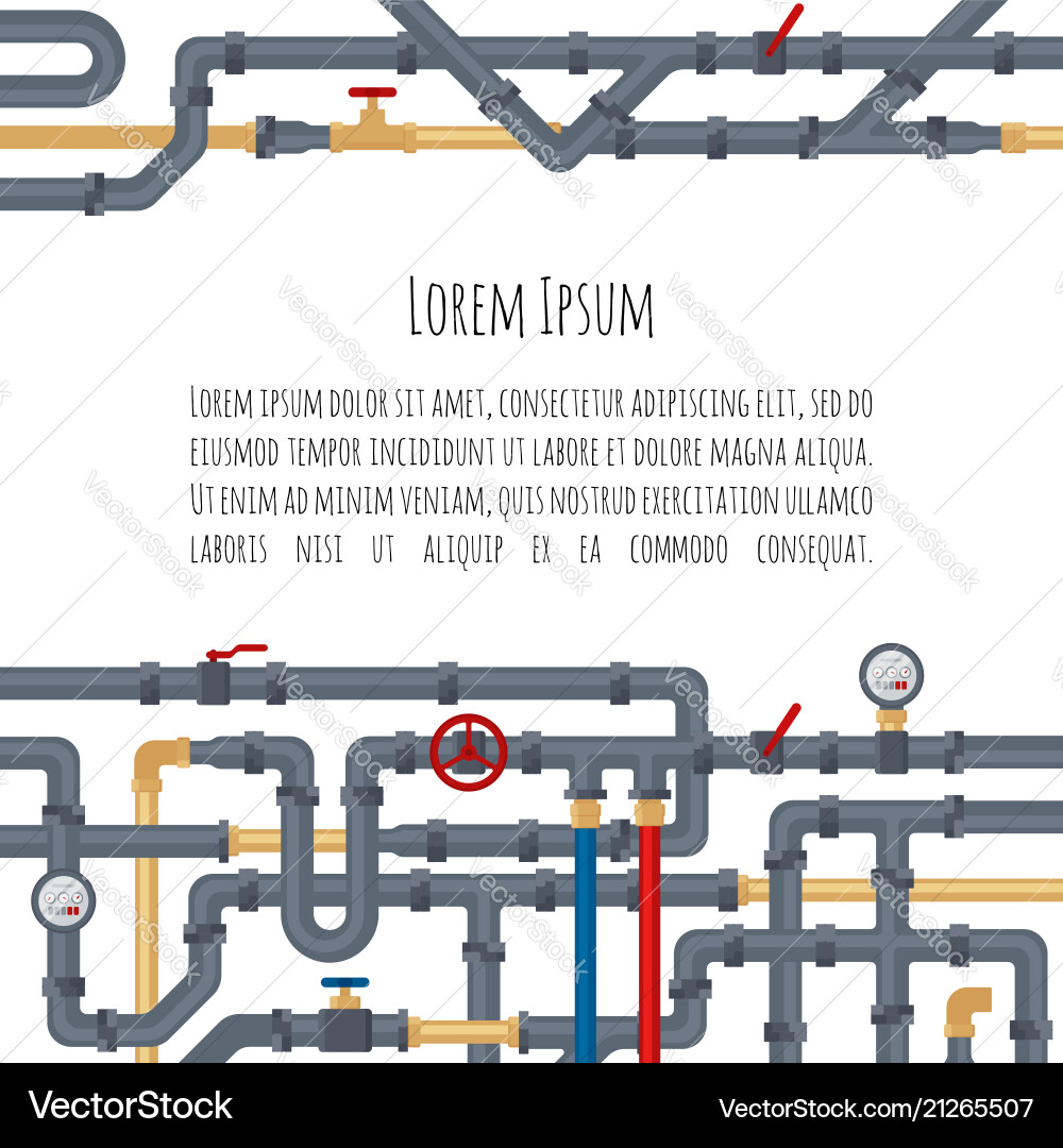 Background with tubes and pipelines on white Background with tubes and pipelines on white vector image